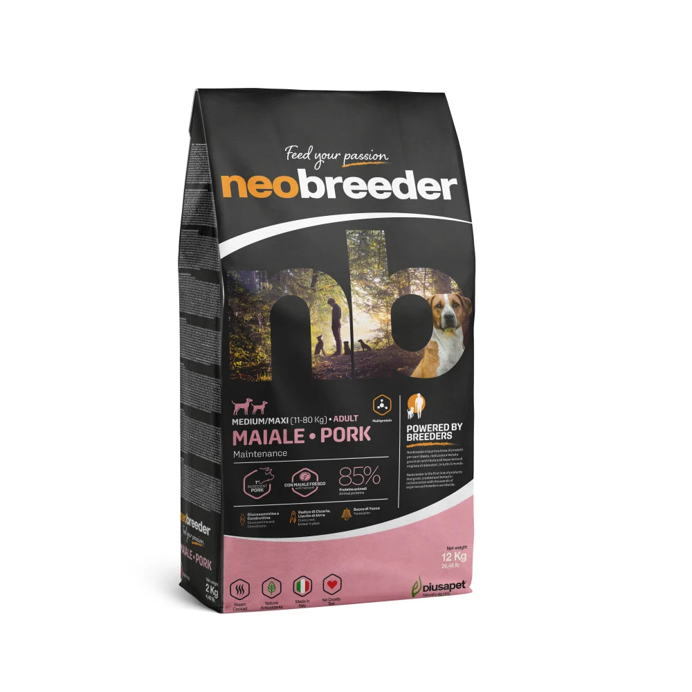 P10241 NEOBREEDER DOG ADULT PORK MEDIUM MAXI 12 KG