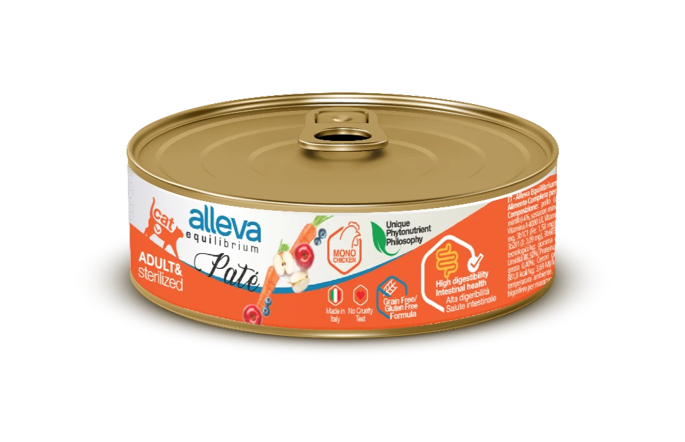 Cibo Umido Gatto Equilibrium - Adult & Sterilized (Pollo) 85 GR