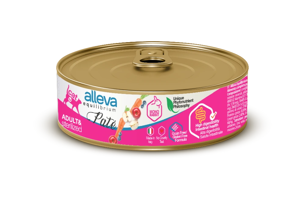 Cibo Umido Gatto Equilibrium Paté - Adult & Sterilized (Coniglio) 85 GR