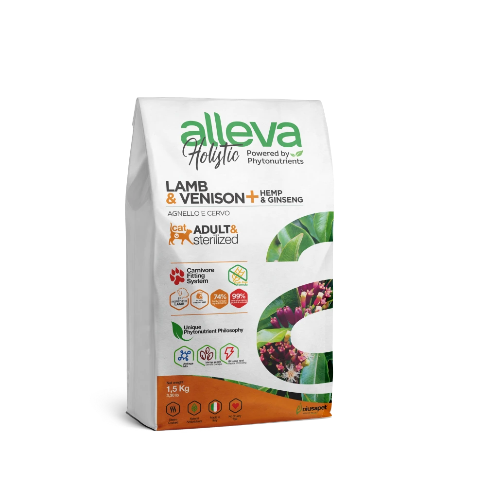 Crocchette per Gatti Holistic – Adult (Agnello & Cervo) 1.5 KG