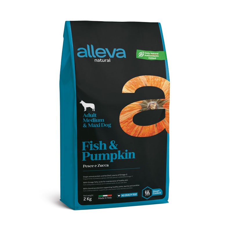 Crocchette per cani Adulti Natural (Pesce & Zucca) - Medium-Maxi 2 KG