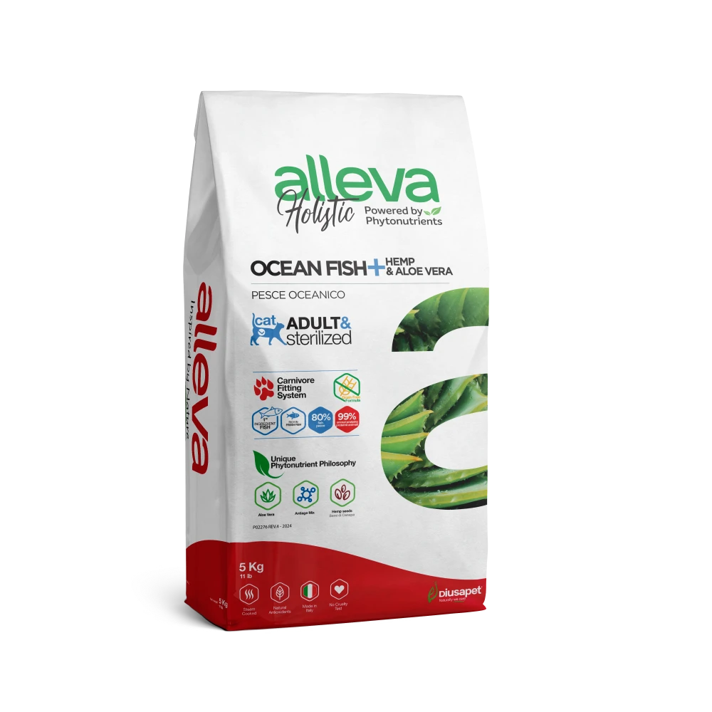Crocchette per Gatti Holistic (Pesce + Canapa & Aloe Vera) 5 KG